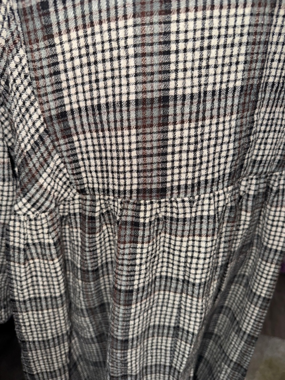 NWOT Cato Black and White Plaid Tie-Neck Women’s Dress With Pockets Size XL - Picture 10 of 14